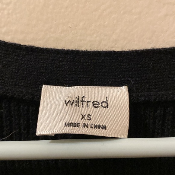 Wilfred Aritzia Black Button-Up Women's cardigan- XS - wool/cotton blend - Picture 2 of 6